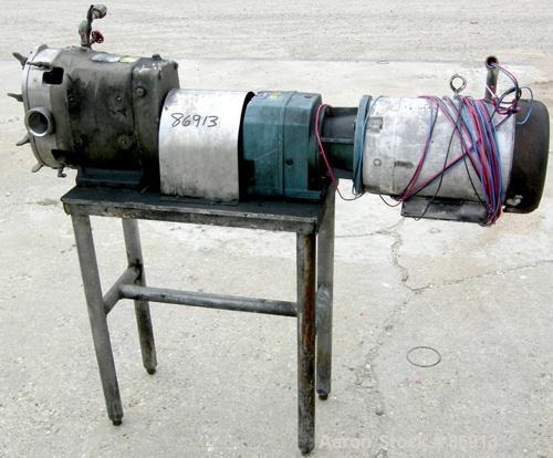 Used Stainless Steel Waukesha Rotary Positive Displacement Pump, Model 60