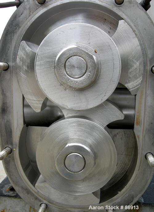 Used Stainless Steel Waukesha Rotary Positive Displacement Pump, Model 60