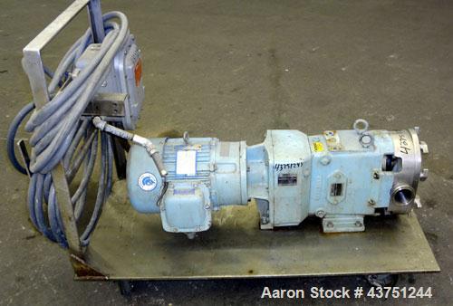 Used Stainless Steel Waukesha Rotary Positive Displacement Pump, Model 62