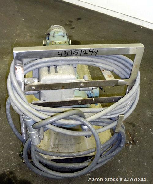 Used Stainless Steel Waukesha Rotary Positive Displacement Pump, Model 62