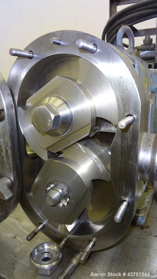 Used Stainless Steel Waukesha Rotary Positive Displacement Pump, Model 62