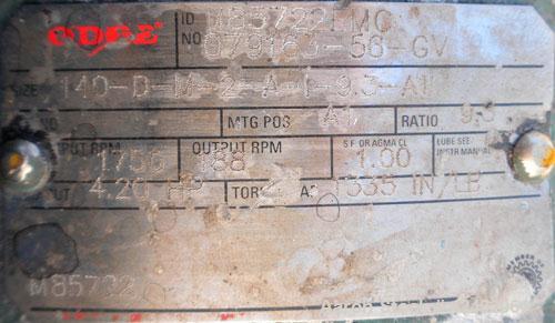 Used Waukesha Rotary Positive Displacement Pump, Model AP-030, 316 Stainless Steel. Approximately 36 gallons per minute at 100 psi at 600 rpm capacity, .06 gallon displacement per revolution. 1-1/2" ...