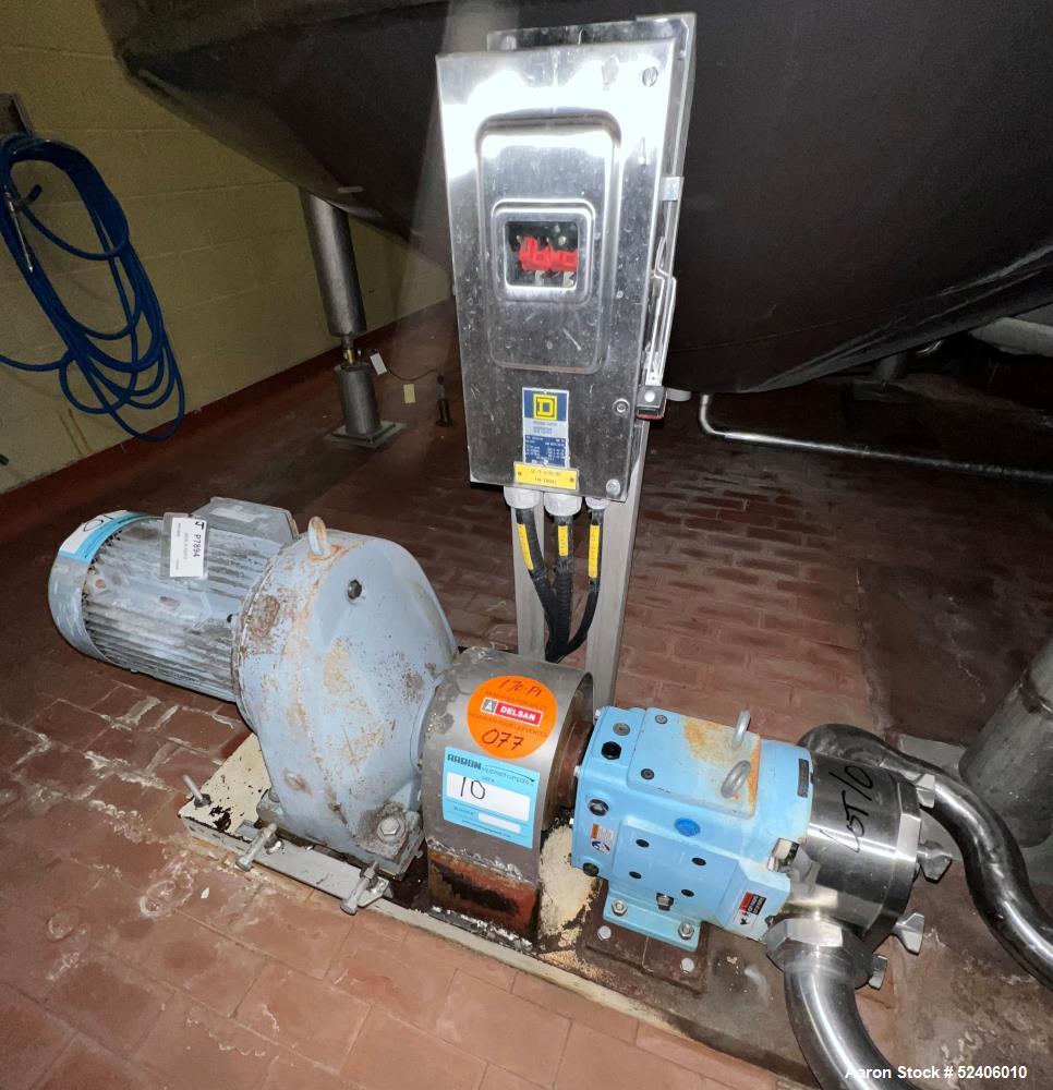 Used Waukesha Stainless Steel Positive Displacement Pump, Model 130,