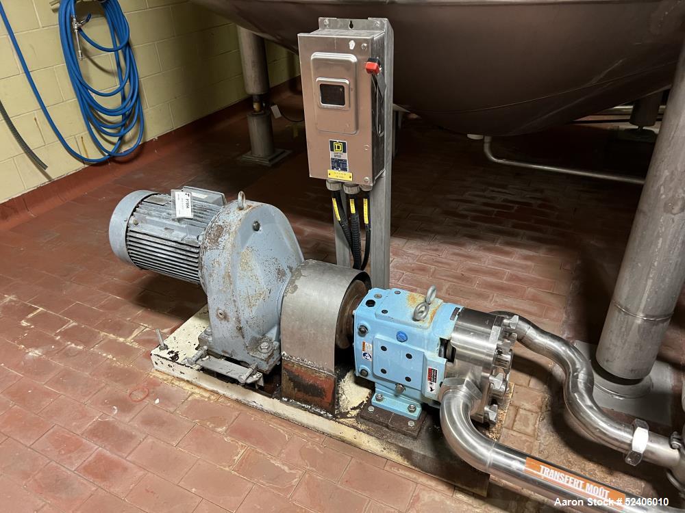 Used- Waukesha Stainless Steel Positive Displacement Pump, Model 130,