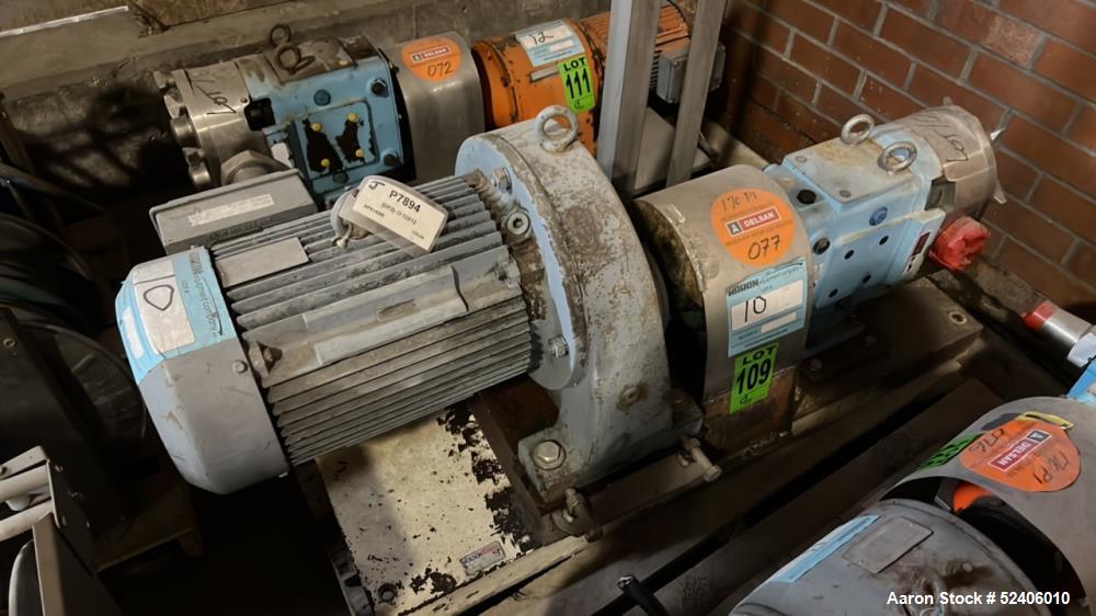Used Waukesha Stainless Steel Positive Displacement Pump, Model 130,