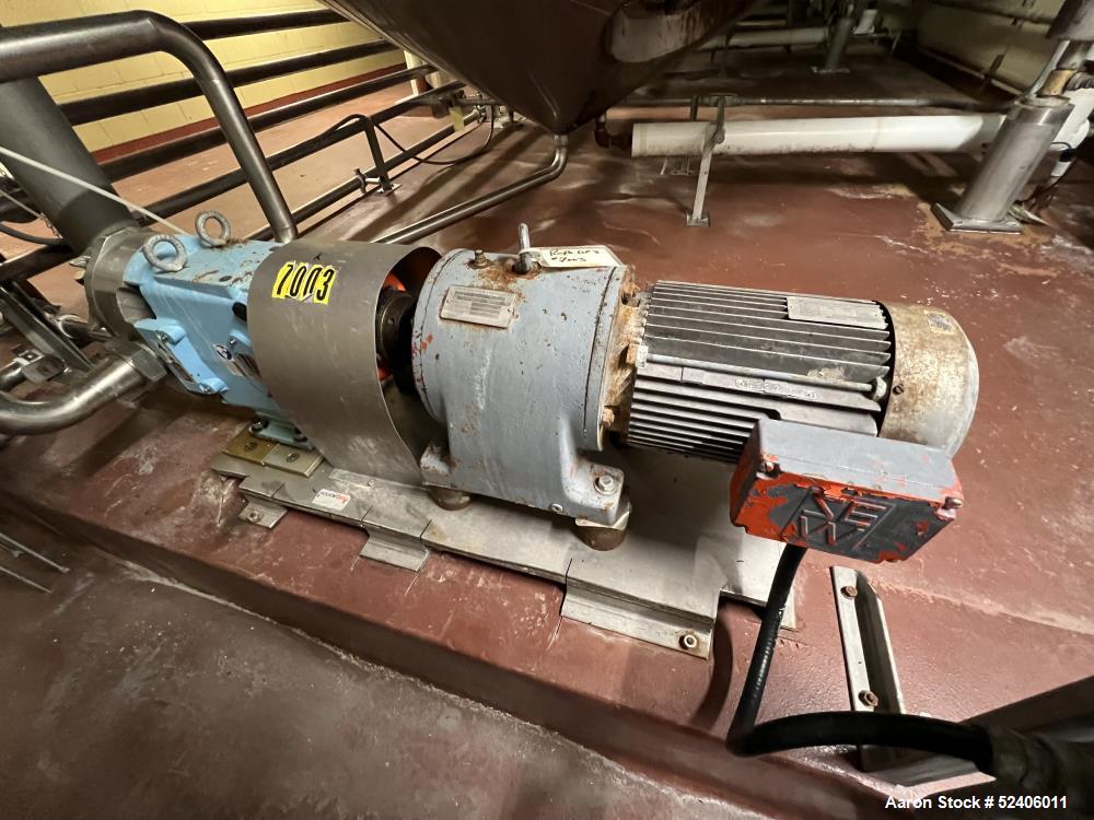 Used Waukesha Stainless Steel Positive Displacement Pump, Model 060,