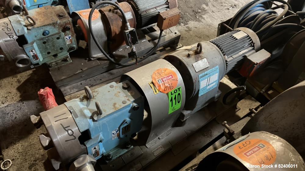 Used Waukesha Stainless Steel Positive Displacement Pump, Model 060,