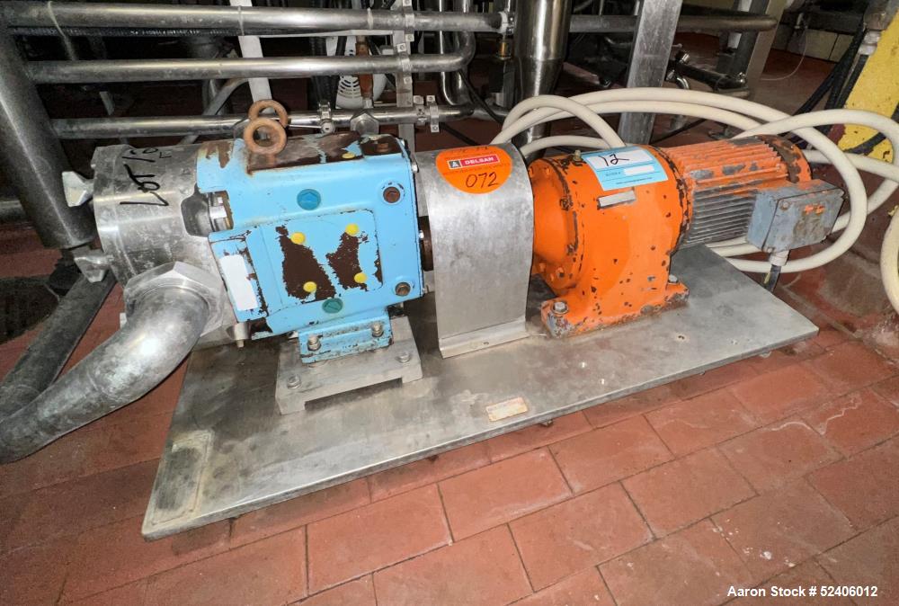 Used-Waukesha Stainless Steel Positive Displacement Pump, Model 130