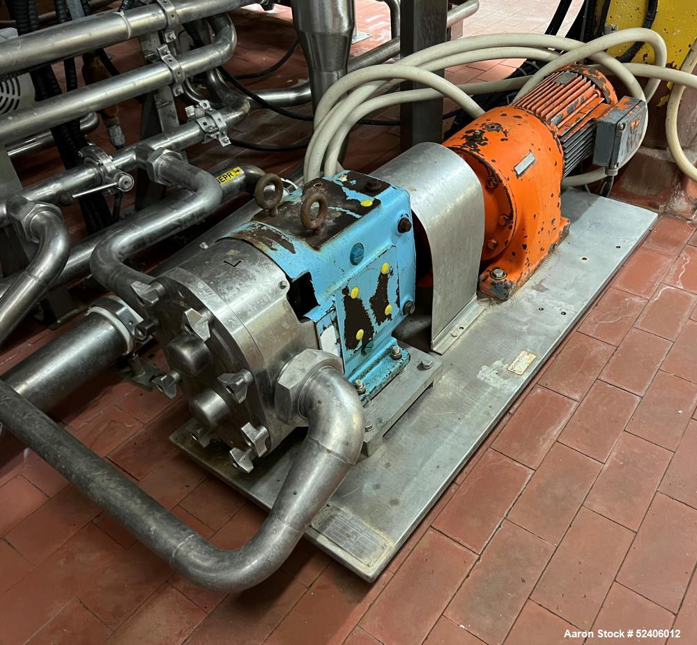 Used Waukesha Stainless Steel Positive Displacement Pump, Model 130