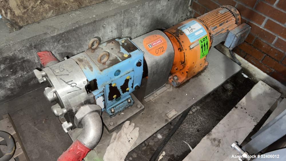 Used Waukesha Stainless Steel Positive Displacement Pump, Model 130