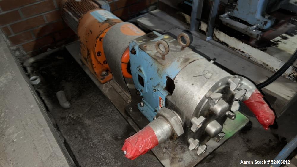 Used-Waukesha Stainless Steel Positive Displacement Pump, Model 130