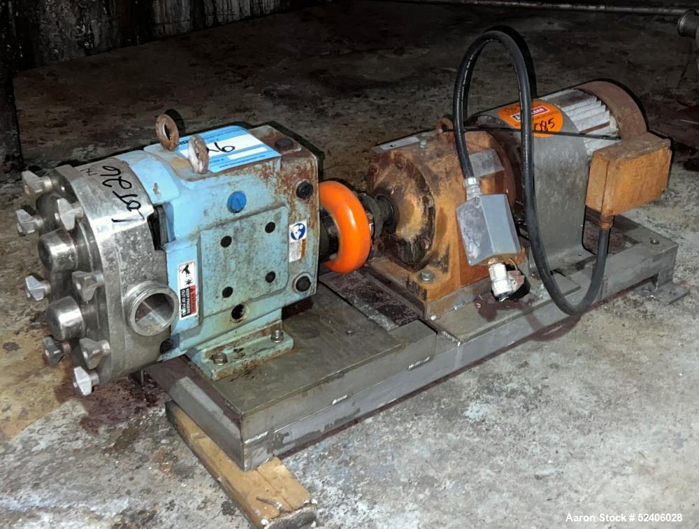 Used Waukesha Stainless Steel Positive Displacement Pump, Model 060