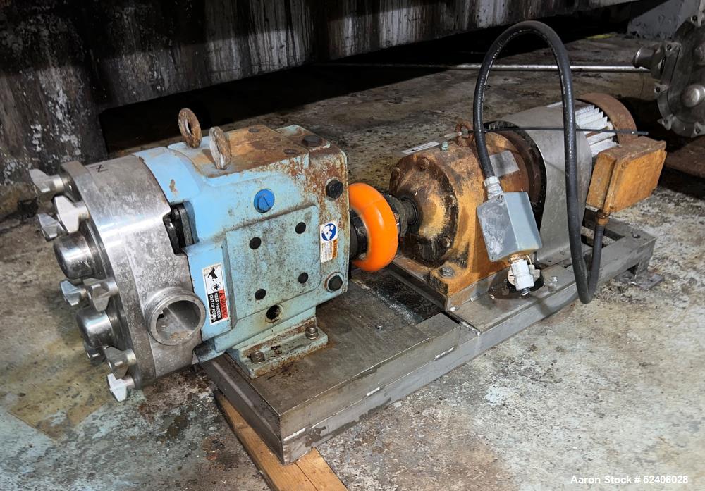Used Waukesha Stainless Steel Positive Displacement Pump, Model 060