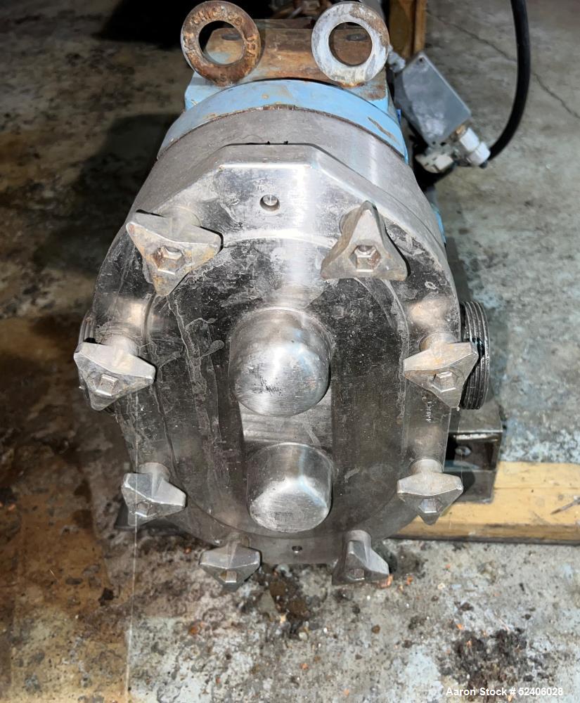 Used-Waukesha Stainless Steel Positive Displacement Pump, Model 060