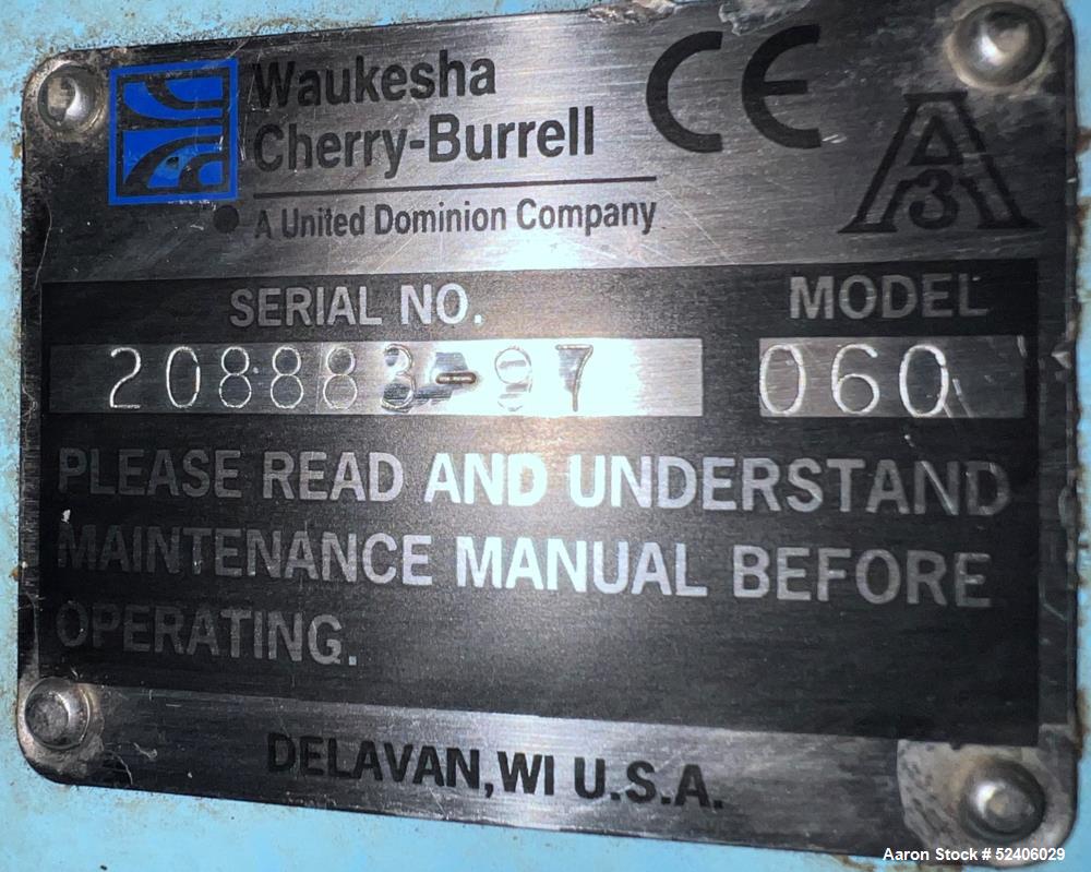 Used Waukesha Stainless Steel Positive Displacement Pump, Model 060