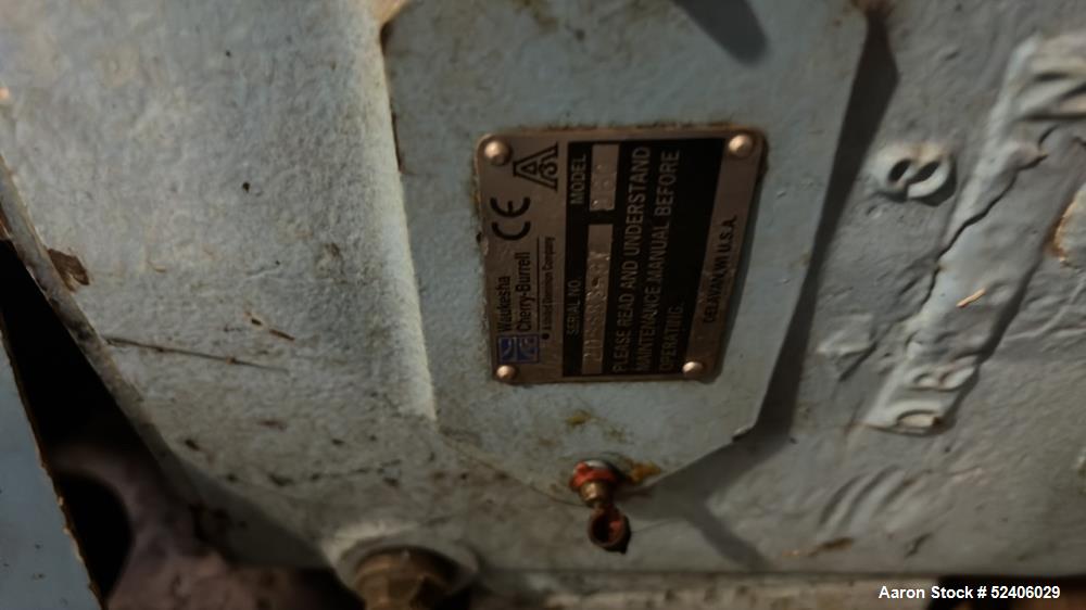 Used Waukesha Stainless Steel Positive Displacement Pump, Model 060