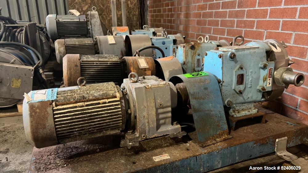 Used-Waukesha Stainless Steel Positive Displacement Pump, Model 060