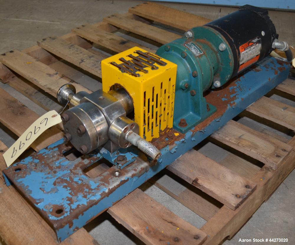 Used Stainless Steel Zenith Series 9000 Gear Pump, Model 6180906001,