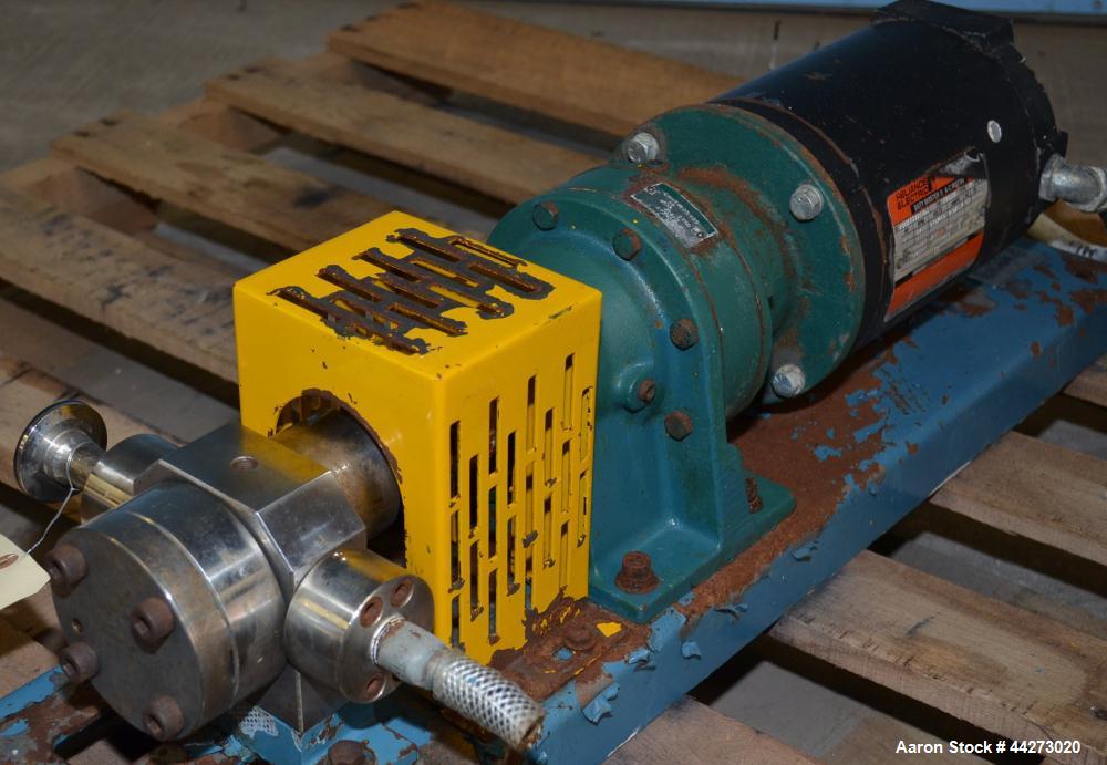 Used Stainless Steel Zenith Series 9000 Gear Pump, Model 6180906001,