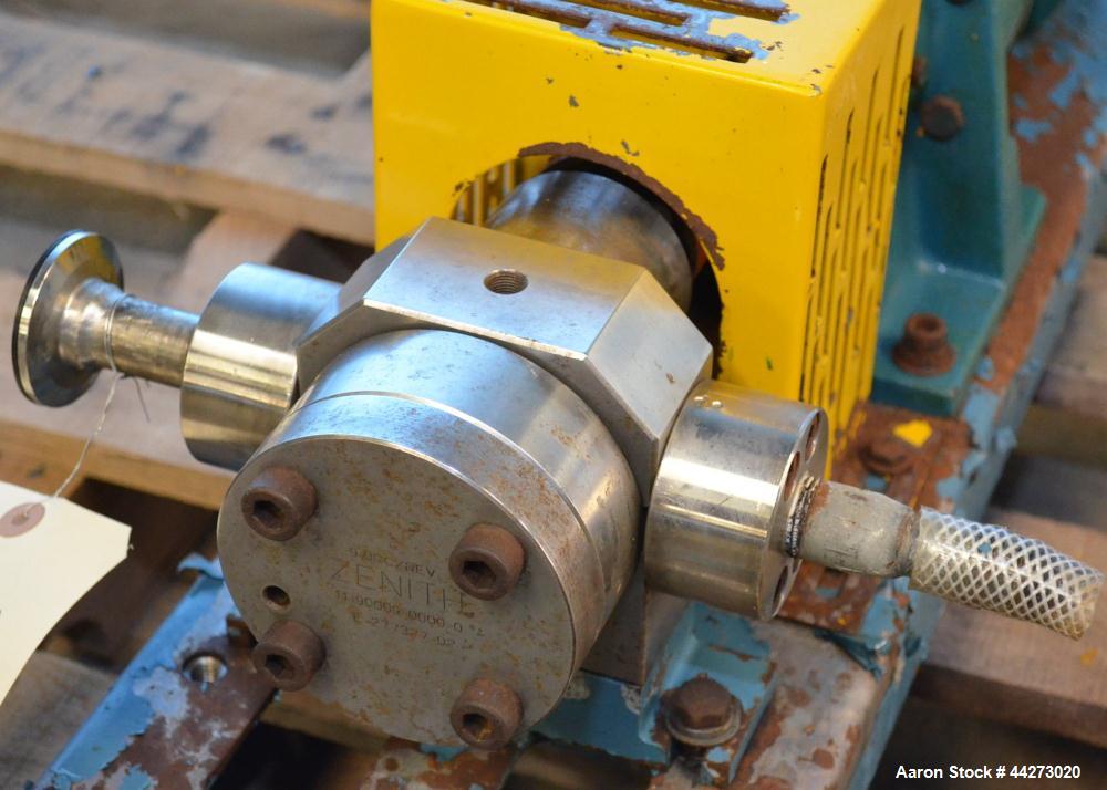 Used Stainless Steel Zenith Series 9000 Gear Pump, Model 6180906001,