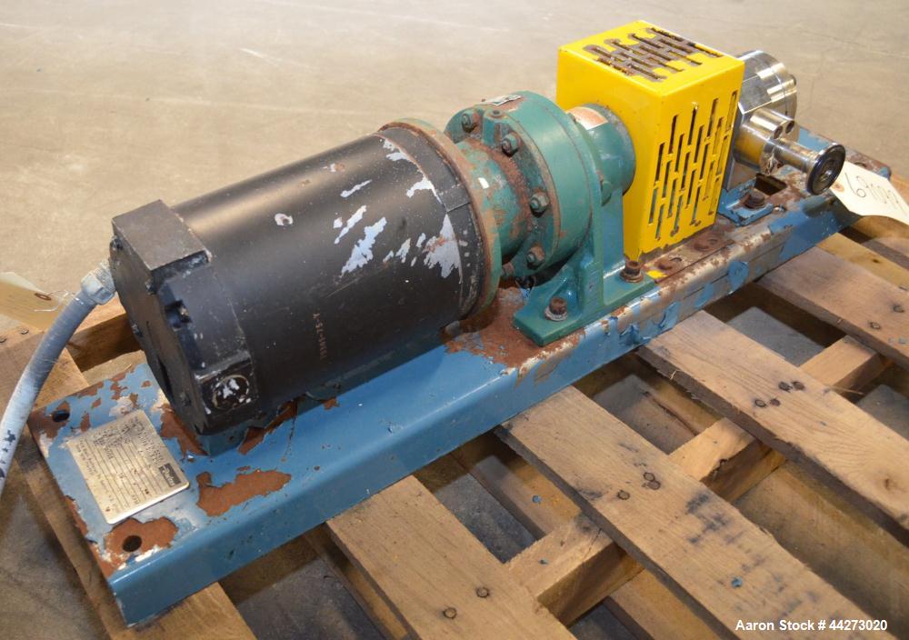 Used Stainless Steel Zenith Series 9000 Gear Pump, Model 6180906001,