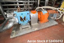 Used-Waukesha Stainless Steel Positive Displacement Pump, Model 130