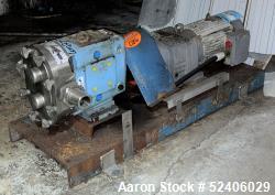 Used-Waukesha Stainless Steel Positive Displacement Pump, Model 060