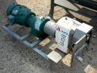 USED: APV rotary positive displacement pump, model R+6BS, 316  stainless steel. Approx 150 gallons per minute capacity, 67.2 cubic inches displacement per revolution. 3