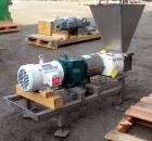 Used APV Rectangular Inlet Top Feed Rotary Positive Displacement Pump, model R6RH, 316 stainless steel. Approximate capacity 150 gallons per minute at 600 rpm. 67.2 cubic inch displacement per revolu...