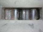 Used APV Rectangular Inlet Top Feed Rotary Positive Displacement Pump, model R6RH, 316 stainless steel. Approximate capacity 150 gallons per minute at 600 rpm. 67.2 cubic inch displacement per revolu...