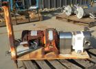 Used CrepacoRotaryPositive DisplacementPump, ModelR3R, 316 Stainless Steel.  Approximately36 gallons per minute at600 rpm.  14.8 Cubic inchesdisplacement per revolution.  1-1/2