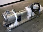 Used Sine Medium Duty Sanitary Rotary Positive Displacement Pump, Model MR-150, 316 Stainless Steel.4“ Tri-clamp inlet/outlet.(1) Single rotor, approximately 282 gallons per minute at 600 rpm at 150 ...