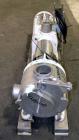 Used Sine Medium Duty Sanitary Rotary Positive Displacement Pump, Model MR-150, 316 Stainless Steel.4“ Tri-clamp inlet/outlet.(1) Single rotor, approximately 282 gallons per minute at 600 rpm at 150 ...