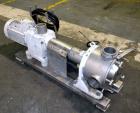 Used Sine Medium Duty Sanitary Rotary Positive Displacement Pump, Model MR-150, 316 Stainless Steel.4“ Tri-clamp inlet/outlet.(1) Single rotor, approximately 282 gallons per minute at 600 rpm at 150 ...