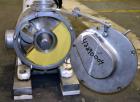 Used Sine Medium Duty Sanitary Rotary Positive Displacement Pump, Model MR-150, 316 Stainless Steel.4“ Tri-clamp inlet/outlet.(1) Single rotor, approximately 282 gallons per minute at 600 rpm at 150 ...