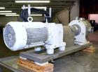 Used Sine Medium Duty Sanitary Rotary Positive Displacement Pump, Model MR-150, 316 Stainless Steel. 4“ Tri-clamp inlet/outlet. (1) Single rotor, approximately 282 gallons per minute at 600 rpm at 15...