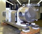 Used Sine Medium Duty Sanitary Rotary Positive Displacement Pump, Model MR-150, 316 Stainless Steel. 4“ Tri-clamp inlet/outlet. (1) Single rotor, approximately 282 gallons per minute at 600 rpm at 15...