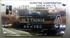 Used Sundyne Sine Sanitary Rotary Positive Displacement Pump, Model MR-150, 316 Stainless Steel. Approximately 282 gallons per minute and up to 2