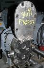 USED: Tri Clover rotary positive displacement pump, model PR25-112M- UH4-S, 316 stainless steel. Approximately 28 gallons per minute at 20 psi. 2