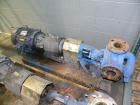 Used Viking Industrial Duty Rotary Gear Positive Displacement Pump, model LL124A, carbon steel. Approximately 140 gallons per minute at 520 rpm. 3