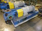 Used Viking Industrial Duty Rotary Gear Positive Displacement Pump, model LS124A, carbon steel. Approximately 200 gallons per minute at 640 rpm. 3