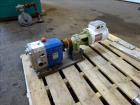 Used Viking Duralobe Bi-Rotor Positive Displacement Pump, Model R2S, 316 Stainless Steel. Approximate 26 gallons per minute. 1-1/2