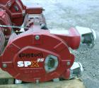 Used Waston-Marlow Bredel Hose Pump, Model SPX25, Carbon Steel. Approximate capacity 3.87 gallons per minute at 49 rpm, 0.79 gallons displacement per revolution. Pump pitch diameter 10.4’’, 1’’ inlet...