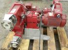 Used Waston-Marlow Bredel Hose Pump, Model SPX32, Carbon Steel. Approximate capacity 14.3 gallons per minute at 87.5 rpm, 0.165 gallons displacement per revolution. Pump pitch diameter 13’’, 1-1/2’’ ...