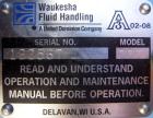 Used Waukesha Rotary Positive   Displacement  Pump, Model 006, 316 Stainless Steel. Approximately 6 gallons per minute at 200 psi at 800 rpm capacity, .0082 gallon displacement per revolution. 1 1/2