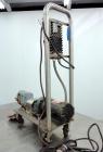 Used Waukesha Rotary Positive Displacement Pump, Model 006, 316 Stainless Steel. Approximately 6 gallons per minute at 200 psi at 800 rpm capacity, (.0082) gallon displacement per revolution. 1-1/2