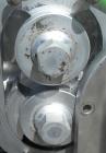 Used Waukesha Rotary Positive Displacement Pump, Model 030/U2, 316 Stainless Steel. Approximately 36 gallons per minute at 100 psi at 600 rpm capacity, (.06) gallon displacement per revolution. 1-1/2...