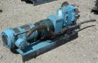 Used Waukesha Rotary Positive Displacement Pump, Model 030U2AP, 316 Stainless Steel. Approximately 36 gallons per minute at 100 psi at 600 rpm capacity, .06 gallon displacement per revolution. 1-1/2