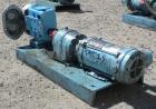 Used Waukesha Rotary Positive Displacement Pump, Model 030U2, 316 Stainless Steel. Approximately 36 gallons per minute at 100 psi at 600 rpm capacity, (.06) gallon displacement per revolution. 1-1/2