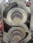 Used Waukesha Rotary Positive Displacement Pump, Model 030U2, 316 Stainless Steel. Approximately 36 gallons per minute at 100 psi at 600 rpm capacity, (.06) gallon displacement per revolution. 1-1/2